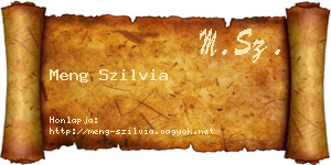 Meng Szilvia névjegykártya