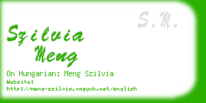 szilvia meng business card